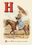 H is een Hadji, die rijdt op een paard